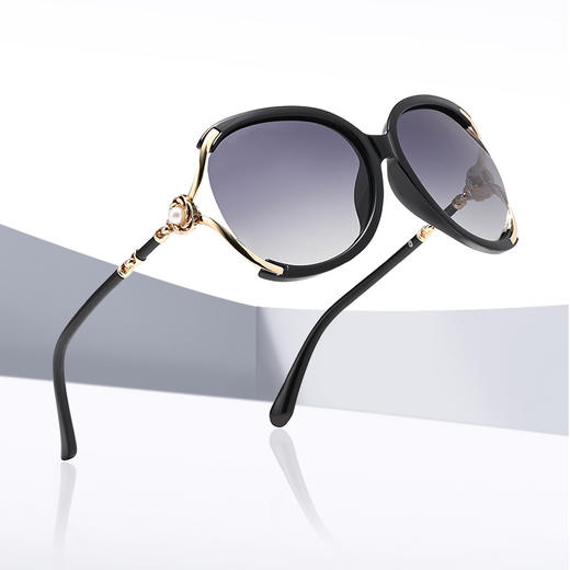 雀说 太阳镜女士珍珠装饰时尚墨镜防紫外线眼镜2560 商品图2