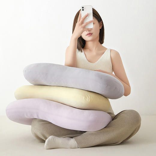 自然醒凉感TPE猫肚释压羽丝枕头一对装无压护颈椎助睡眠单人午睡整头芯成人家用枕芯XK 商品图12