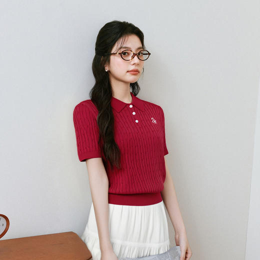 【严选】【绞花俱乐部】诗凡黎兰精天丝绞花针织25夏新款女7G3331851 商品图4