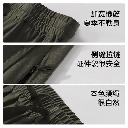 棉仓343818024-微宽松轻薄四面弹牛筋松紧腰锥形九分裤 商品图3