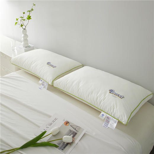 自然醒A类全棉元气彩虹枕头枕芯一对学生宿舍男女超柔软整头羽绒枕护颈椎助睡眠家用单人XK 商品图5