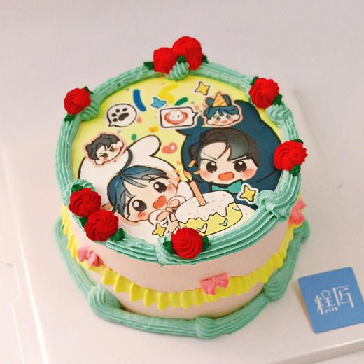 博君一肖糯米纸复古裱花蛋糕 商品图7