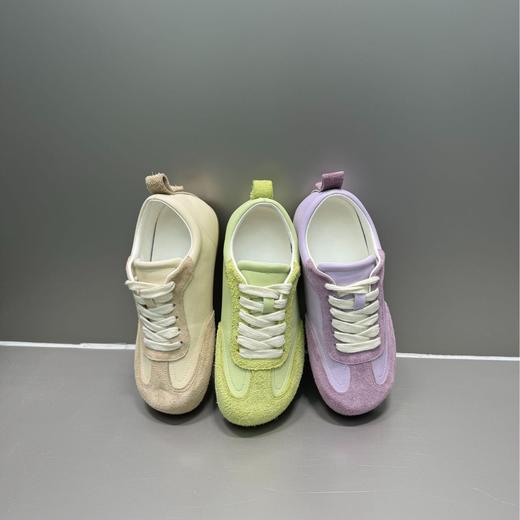 2025春季新品真皮拼色内增高德训鞋女运动休闲厚底阿甘鞋！ 商品图2