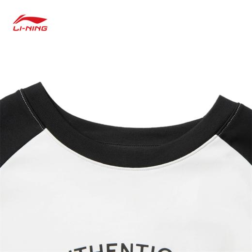 李宁运动潮流系列女子吸湿排汗舒适干爽宽松短袖文化衫AHSV194 商品图4