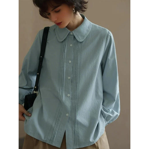 裁缝学苑AQ441日系娃娃领长袖衬衫纸样女装叠穿内搭衬衣上衣样板 商品图1