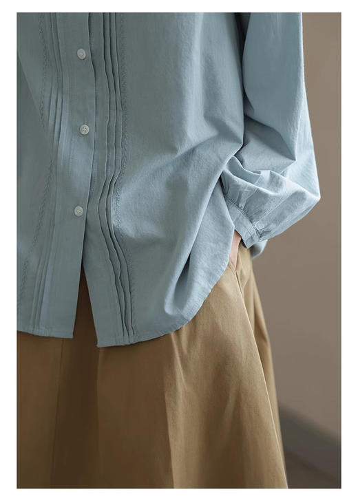 裁缝学苑AQ441日系娃娃领长袖衬衫纸样女装叠穿内搭衬衣上衣样板 商品图5