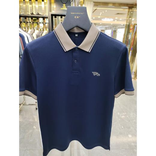 男士短袖T恤新款翻领休闲商务撞色边夏装上衣  YH-25323* 商品图0