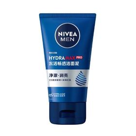 妮维雅男士水活畅透洁面泥100g【30130975】