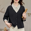 百媚生 假两件开衫卫衣外套女春秋款S82510007 商品缩略图0