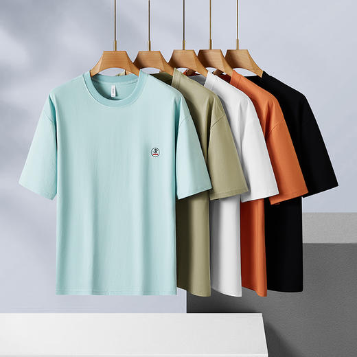 【精梳棉】【DX】大依优型大码短袖T恤圆领时尚潮流宽松潮牌加肥加大上衣男士半袖打底 商品图7