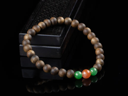 XY0152沉香+南红碧玉手串 商品图4