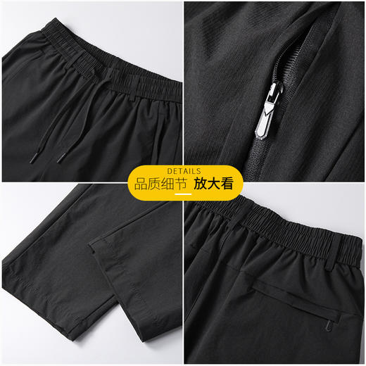 【DSF】大依优型大码冰丝裤直筒休闲运动夏季长裤弹力大号裤子加肥加大松紧腰宽松 商品图2