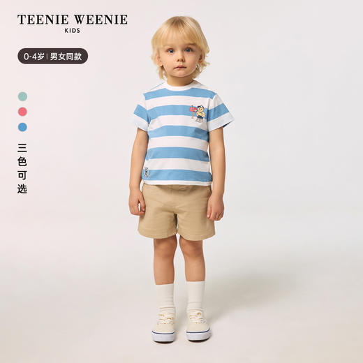 TeenieWeenie Kids小熊童装春夏男女宝宝条纹圆领短袖T恤T0RS256376I 商品图0
