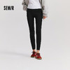 森马休闲裤女加绒九分鲨鱼裤高弹冬季新款黑色修身小脚裤百搭 商品缩略图0