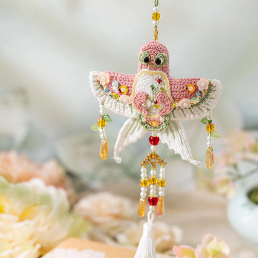 苏苏姐家燕衔春香囊挂件手工DIY手编钩针毛线团挂件自制材料包 商品图4