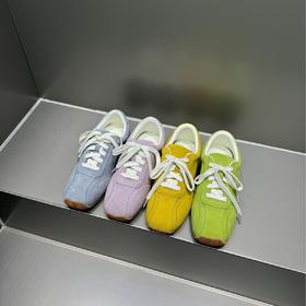 时髦精复古！ 2025真皮圆头系带软底德训鞋女阿甘鞋平底休闲运动鞋！