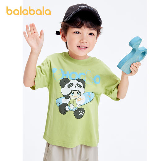 巴拉巴拉童装儿童短袖t恤卡通印花上衣男童宝宝夏装宽松打底衫潮 商品图2
