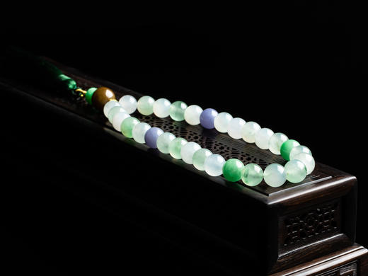 XY0161多彩翡翠手串手持佛珠 商品图5