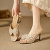 【预售5天】凉拖鞋外穿夏季新款蝴蝶结透明高跟鞋水晶气质粗跟凉鞋女鞋DS&1377-9 商品缩略图0