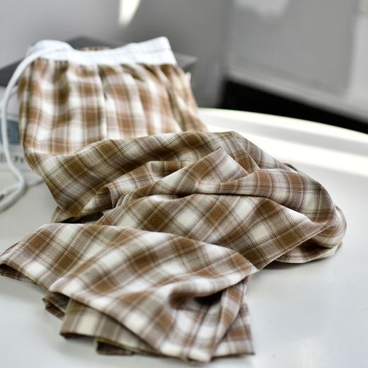 百媚生 抽绳复古宽松慵懒长阔腿休闲裤子C357 商品图4