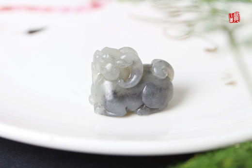 和田墨玉青花【貔貅】吊坠  配精美挂绳 商品图0