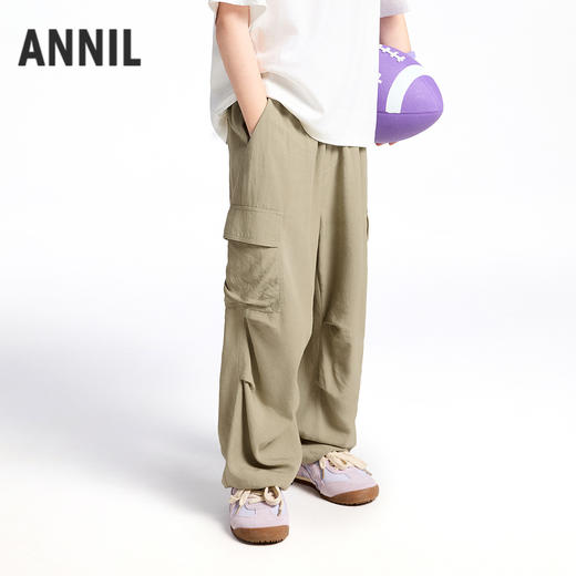 【实体店同款】男女童全腰梭织单裤夏季新款安奈儿童装AM526711 商品图2