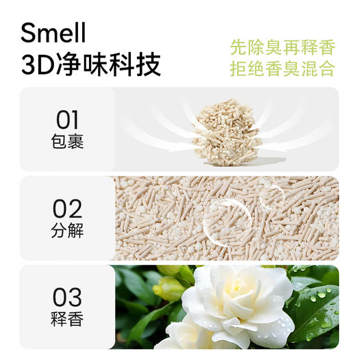 福丸淀粉豆腐混合猫砂(栀子花味) 2.5kg*4整箱_dr 商品图3