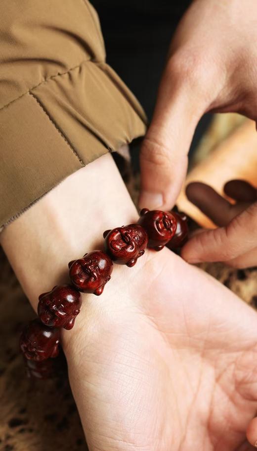 小叶紫檀【弥勒】20mm*12颗手串 商品图2