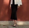 SZ1B53_漆黑色/油紫色_半裙_春秋_高腰 A 字长款百搭_高级女装_BERNIEELEN 伯妮斯茵 商品缩略图1