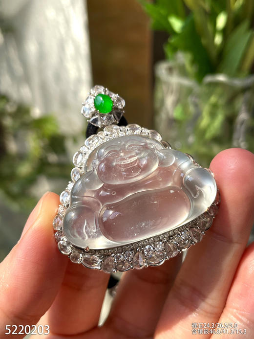 玻璃种佛公吊坠【5220203】具体价格微信咨询 商品图3