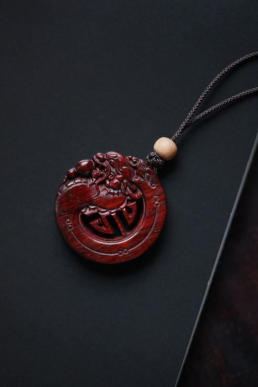 小叶紫檀龙凤吊坠之凤牌 商品图1