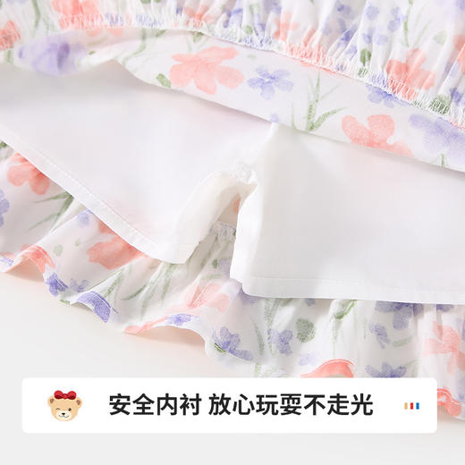 【两件套 带安全内衬】【90-140】【精典泰迪】女童夏季短袖短裙子套装 商品图8