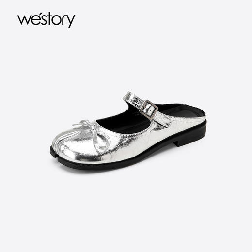 Westory2025年夏季低跟穆勒拖分趾包头拖鞋空凉鞋W25AH59291 商品图1