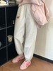 纸袋家春季新款！2025刺绣狗宽松版型休闲裤！简约松弛高腰束脚裤！ 商品缩略图6