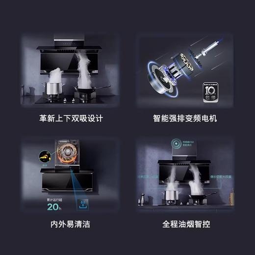 西门子（SIEMENS） 28立方大吸力顶侧双吸油X7烟机 热风自清洁 智能防倒灌 LS63R7MB9W 商品图1