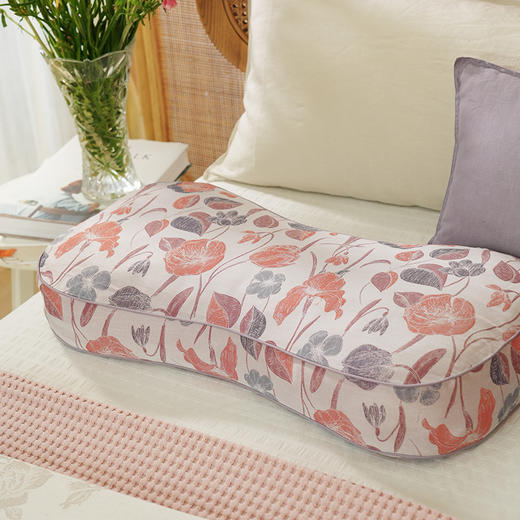 荷塘春色系列曲线枕头护颈椎助睡眠专用荞麦皮成人睡觉家用单人 商品图2