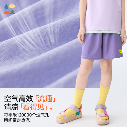 【风孔冰冰梭织短裤】森林棠25夏款儿童轻薄凉感透气休闲短裤五分裤41062507 商品图2