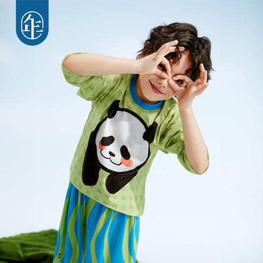 年衣童装儿童山茶花家居服2025春款睡衣居家内衣功夫盼达家居服套装 商品图4