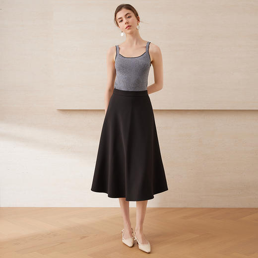 EITIE爱特爱舒适修身百搭基础撞色花边针织吊带背心春季新款A2501505 商品图2