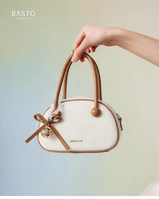 BF楼百思图25夏季新款时尚波士顿包手提包单肩斜挎包女X3576BX5 吊牌价699.现价169 商品图0