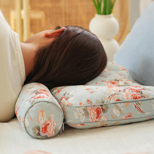 法式玫瑰系列分区枕头护颈椎助睡眠专用荞麦皮成人睡觉家用单人 商品图3