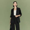 【商场同款】伊芙丽夏高级感通勤黑色西装1F4110751G 商品缩略图0