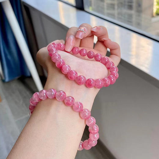 <有书独家>【非你莫属❗蔷薇辉石樱花雨手链】天然水晶晶体透亮，颜色超级少女心，玉化玫瑰蔷薇石花瓣水晶手串礼物桃花QQ 商品图2