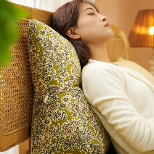 嫩芽新绿系列沙发腰靠靠垫飘窗软包靠背榻榻米高级感腰靠垫卧室可拆洗 商品图3