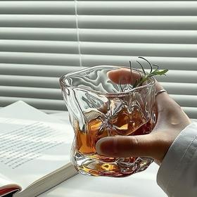 「4只装！高颜值扭扭杯」威士忌酒杯小微醺玻璃杯 居家日用水杯酒杯杯子餐饮用具