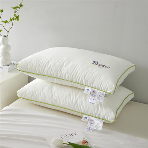 自然醒A类全棉元气彩虹枕头枕芯一对学生宿舍男女超柔软整头羽绒枕护颈椎助睡眠家用单人XK 商品图2