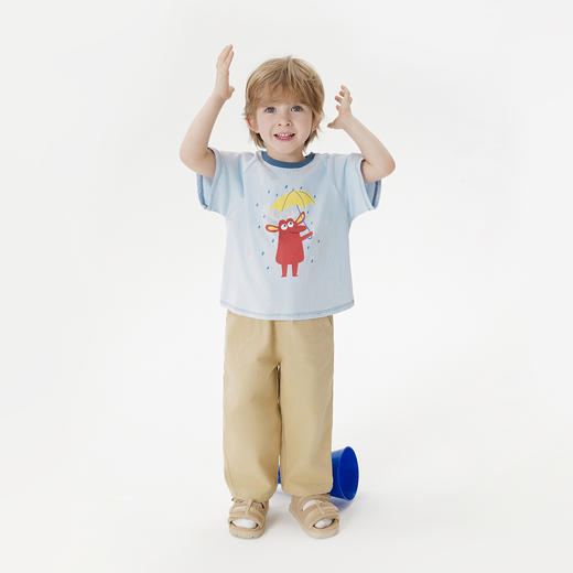 马克珍妮男童萌趣涂鸦短袖T恤 宝宝纯棉上衣2025年夏装新款550806 商品图1