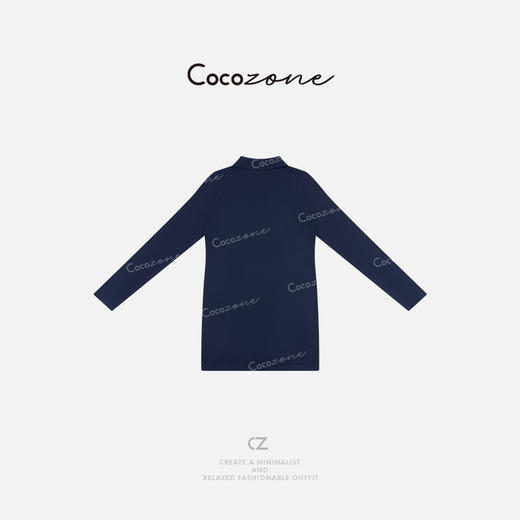 COCO ZONE 刘一一 春季POLO领长袖显瘦套头针织衫CD2A0256 商品图1