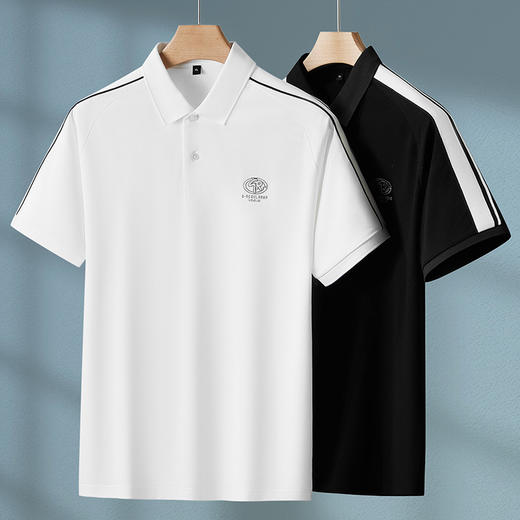 【丝光棉】【DPF】大依优型大码短袖POLO衫加肥加大码丝光棉休闲半袖体恤上衣男士 商品图2