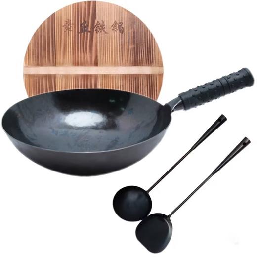 金卫德 章丘铁锅32cm锅+盖铲勺 -三餐四季  JWD-011 商品图0